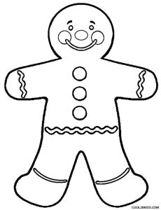 Gingerbread Cookie Coloring Page at Free printable