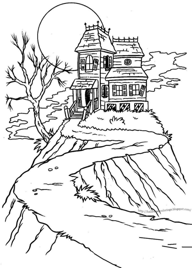 Haunted Halloween Coloring Pages
