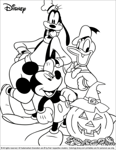 Halloween Disney Coloring Picture