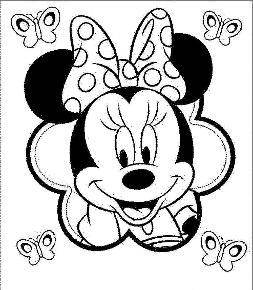Minnie Mouse Coloring Page Birthday