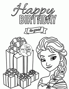 Free Printable Happy Birthday Color Pages Birthday cake coloring