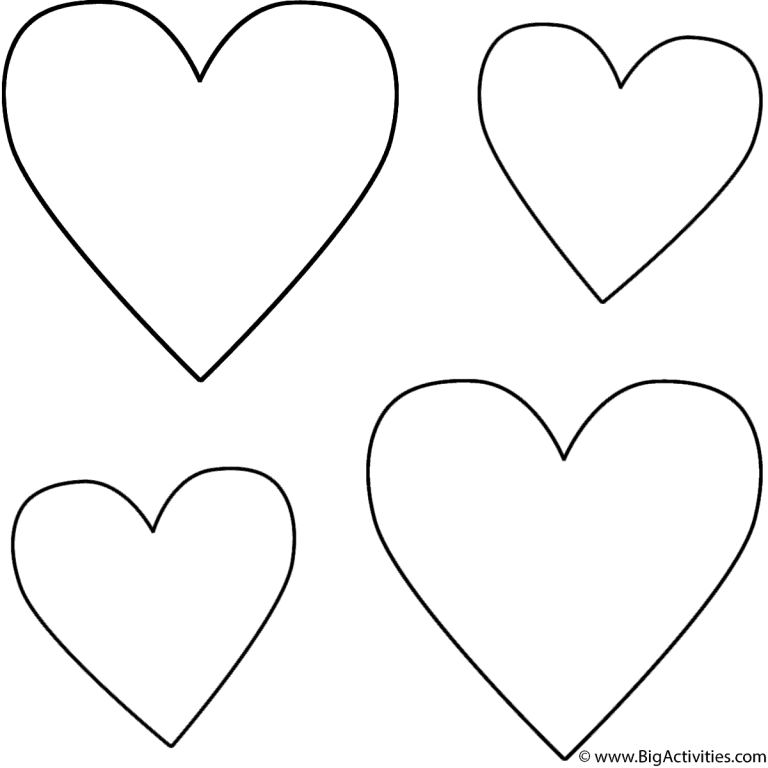 Coloring Pages Hearts Valentine
