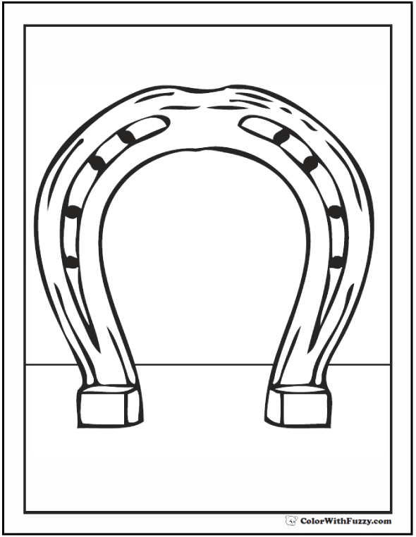 Coloring Page Horseshoe
