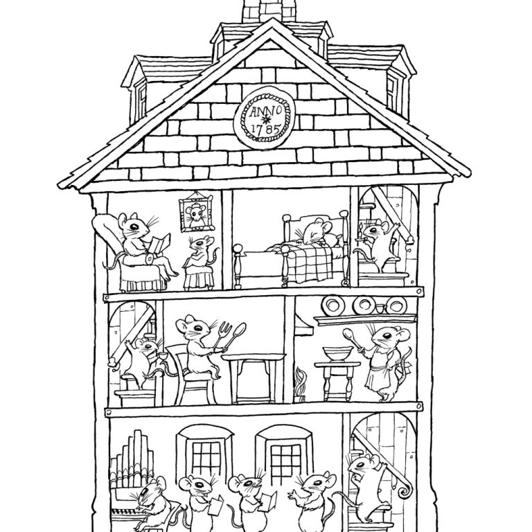 Coloring Pages House Rooms