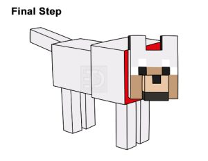 How to Draw a Wolf / Dog from Minecraft StepbyStep Pictures