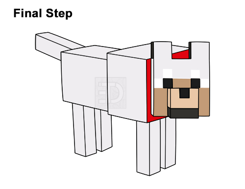 Coloring Pages Minecraft Dog