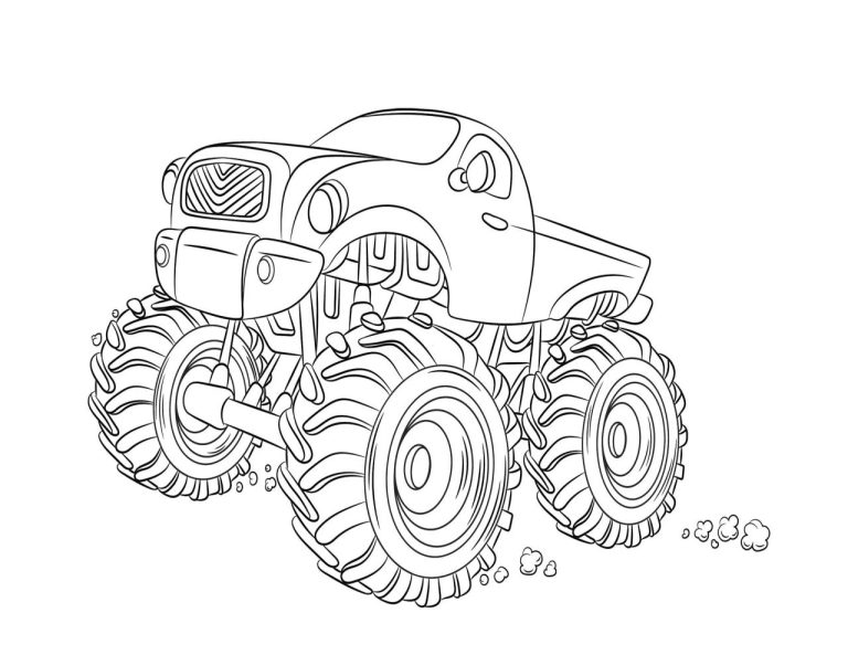 Monster Trucks Colouring Pages Pdf