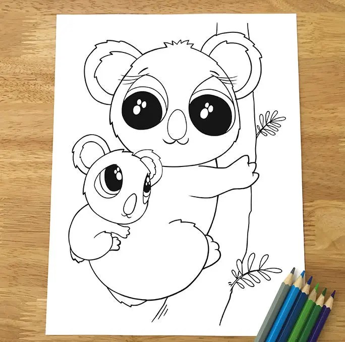 Koala Coloring Pages Cute