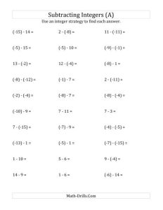 28 Subtracting Integers Worksheet Pdf Free Worksheet Spreadsheet