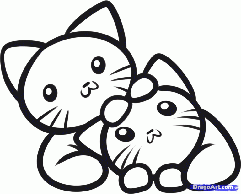 Cute Kitty Coloring Pages