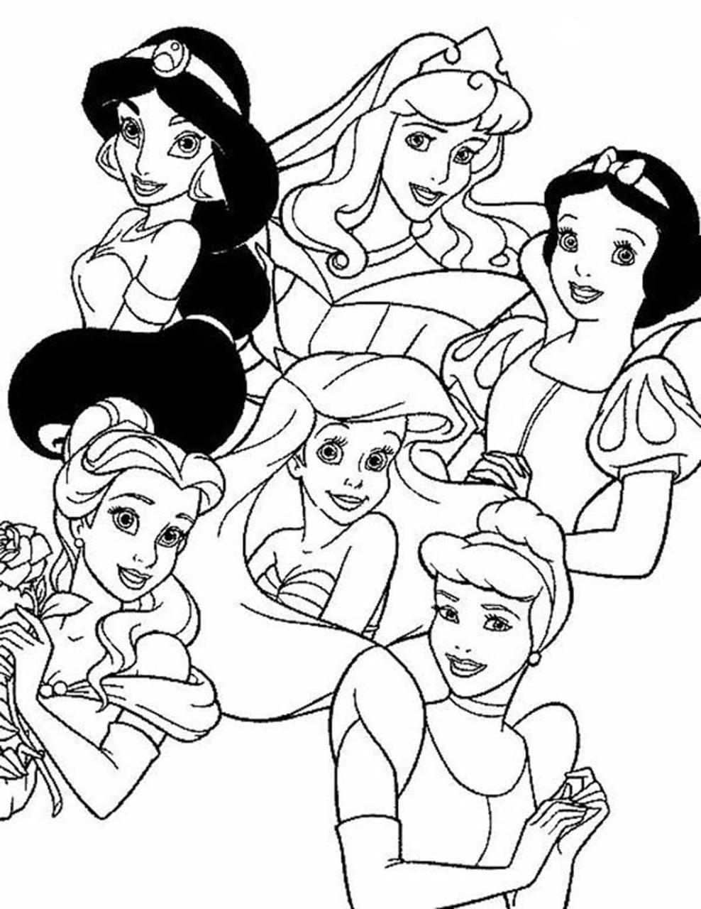 Disney Princess Coloring Pages Pdf