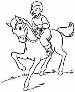 Horse And Rider Coloring Pages Coloring Home