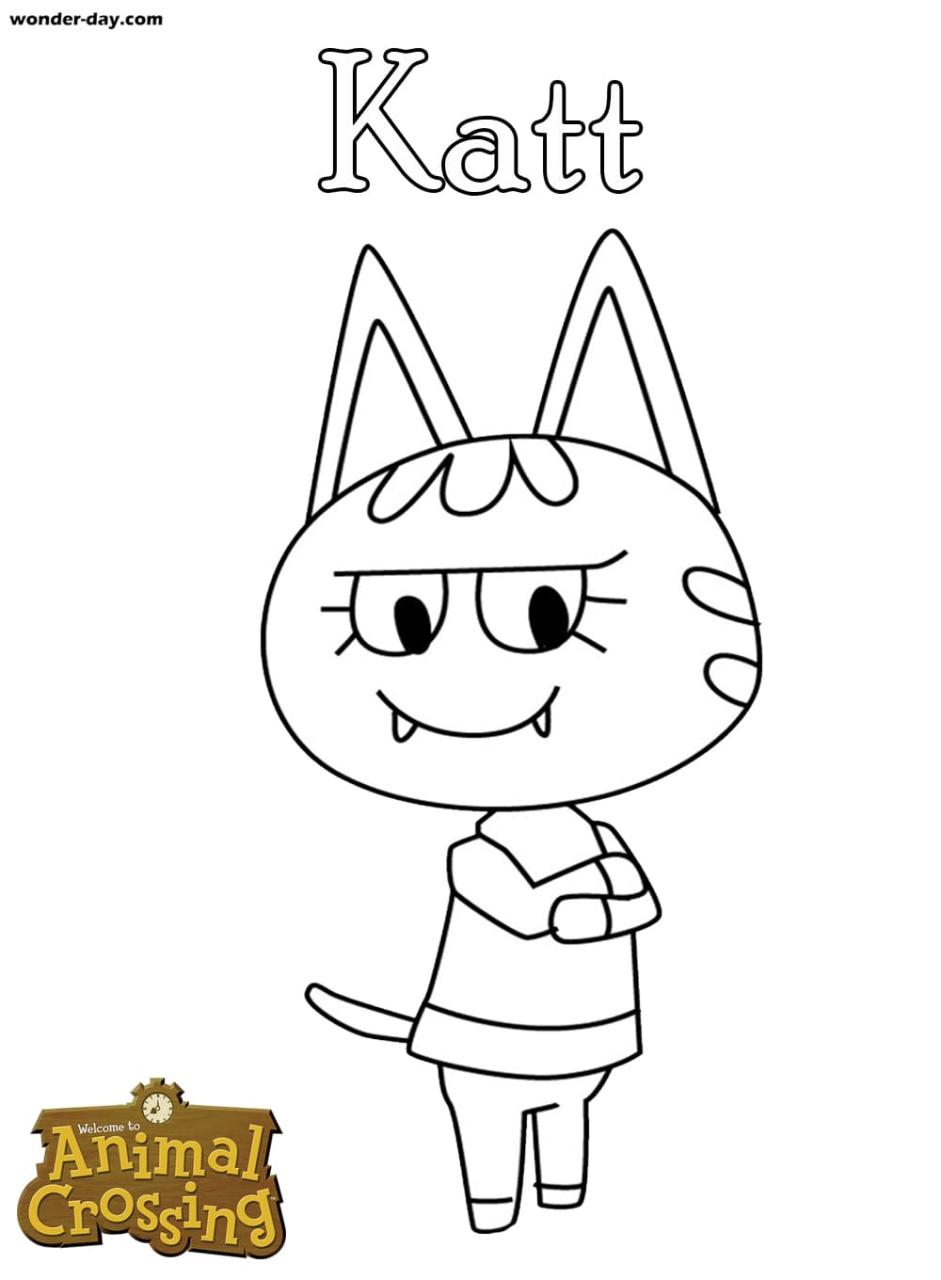 Animal Crossing Coloring Pages Marshall