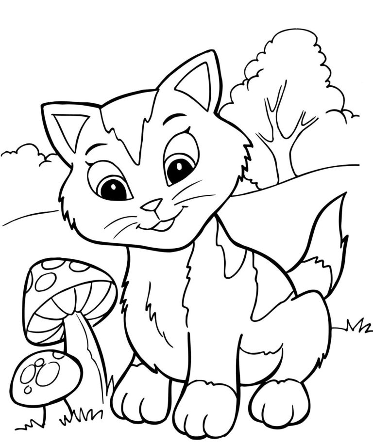 Coloring Pages Of Kittens To Print
