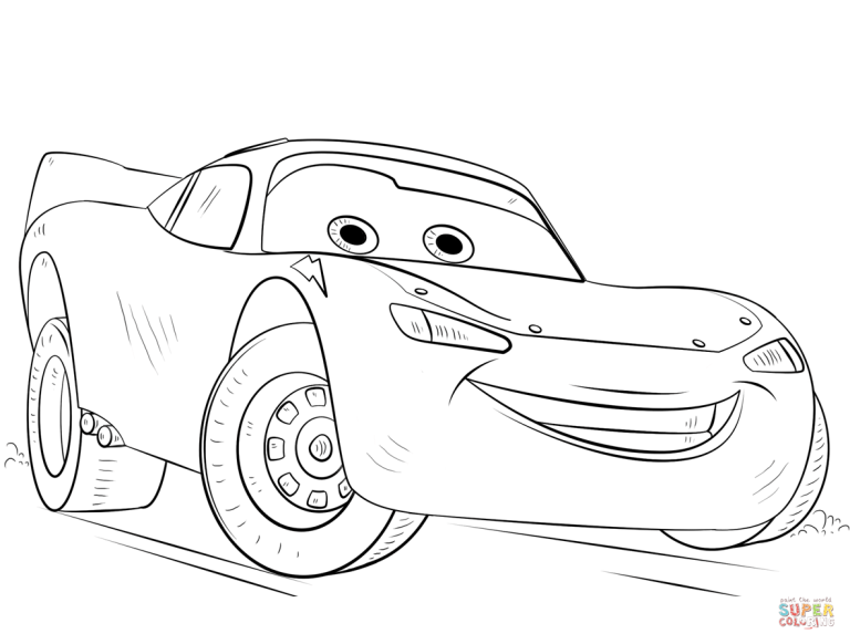 Lightning Mcqueen Coloring Page Kachow