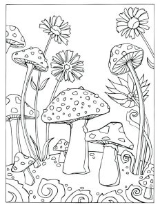 Magic Mushroom Coloring Pages_ at Free printable