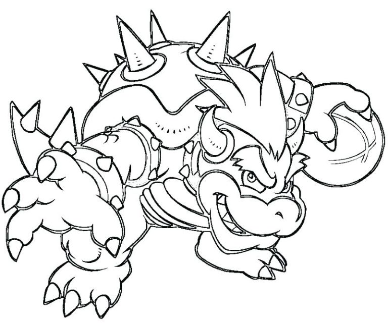 Mario Kart Coloring Pages Bowser