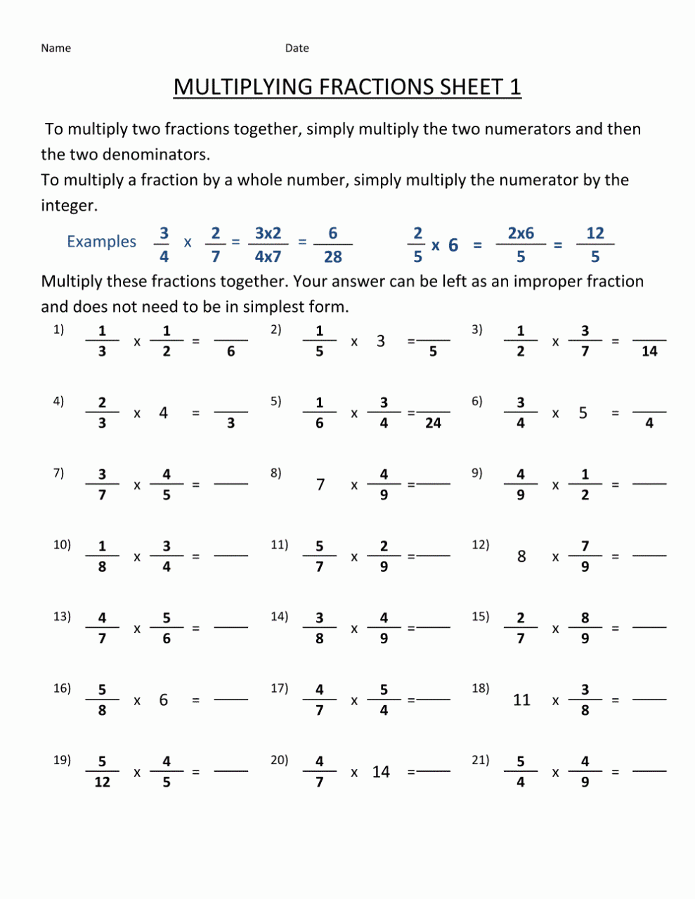 Simplify Fractions Worksheet 5Th Grade