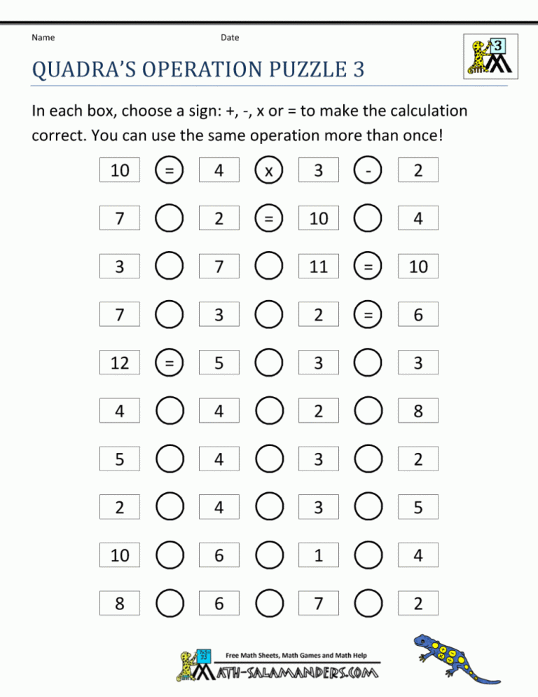 Multiplication Puzzle Worksheets 3Rd Grade