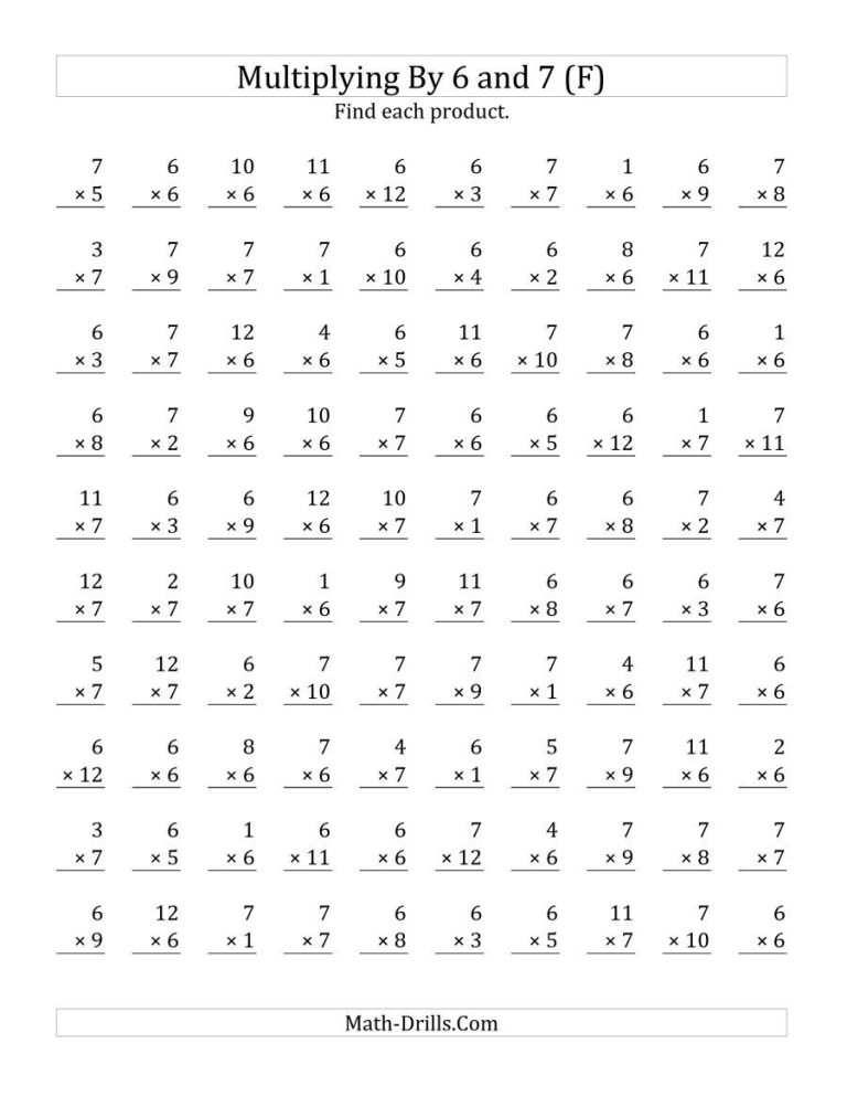 3Rd Multiplication Worksheets