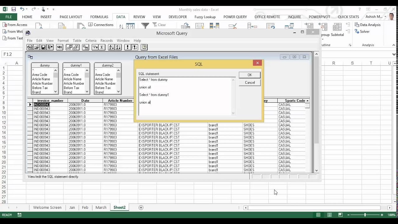 Combine Data From Multiple Worksheets Into One merge multiple excel