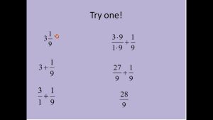 Mixed Numbers into Improper Fractions (Simplifying Math) YouTube