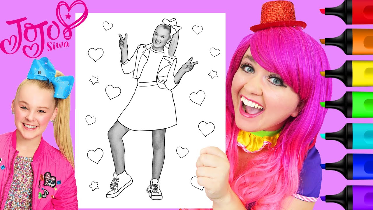 Jojo Siwa Coloring Pages Youtube