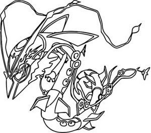 Mega Pokemon Rayquaza Coloring Pages Sketch Coloring Page