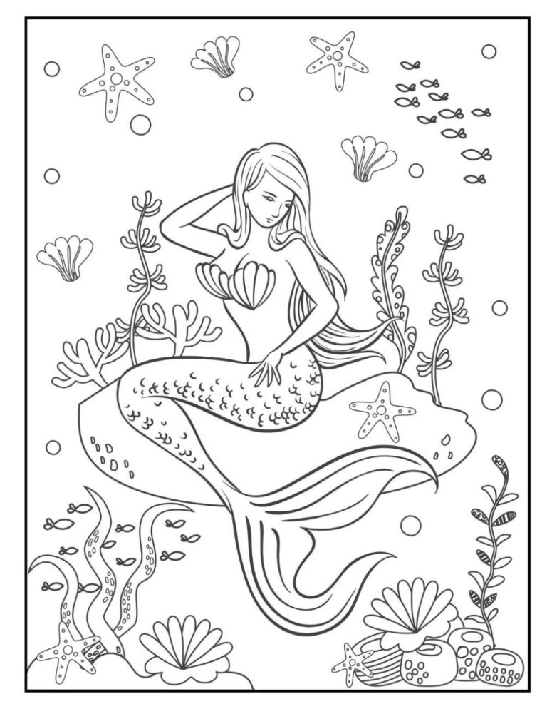 Mermaid Coloring Pages Pdf