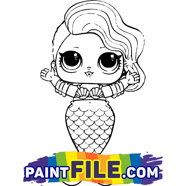 Lol Dolls Coloring Pages Mermaid