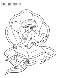 The Little Mermaid coloring pages Print and