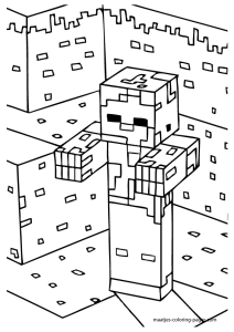 Minecraft Zombies coloring page