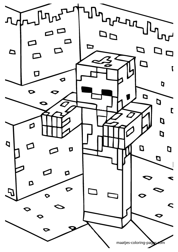 Coloring Pages Minecraft Zombie