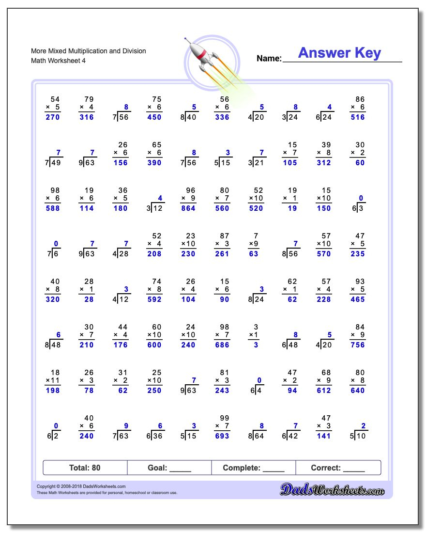 Multiplication Fun Worksheets 4Th Grade