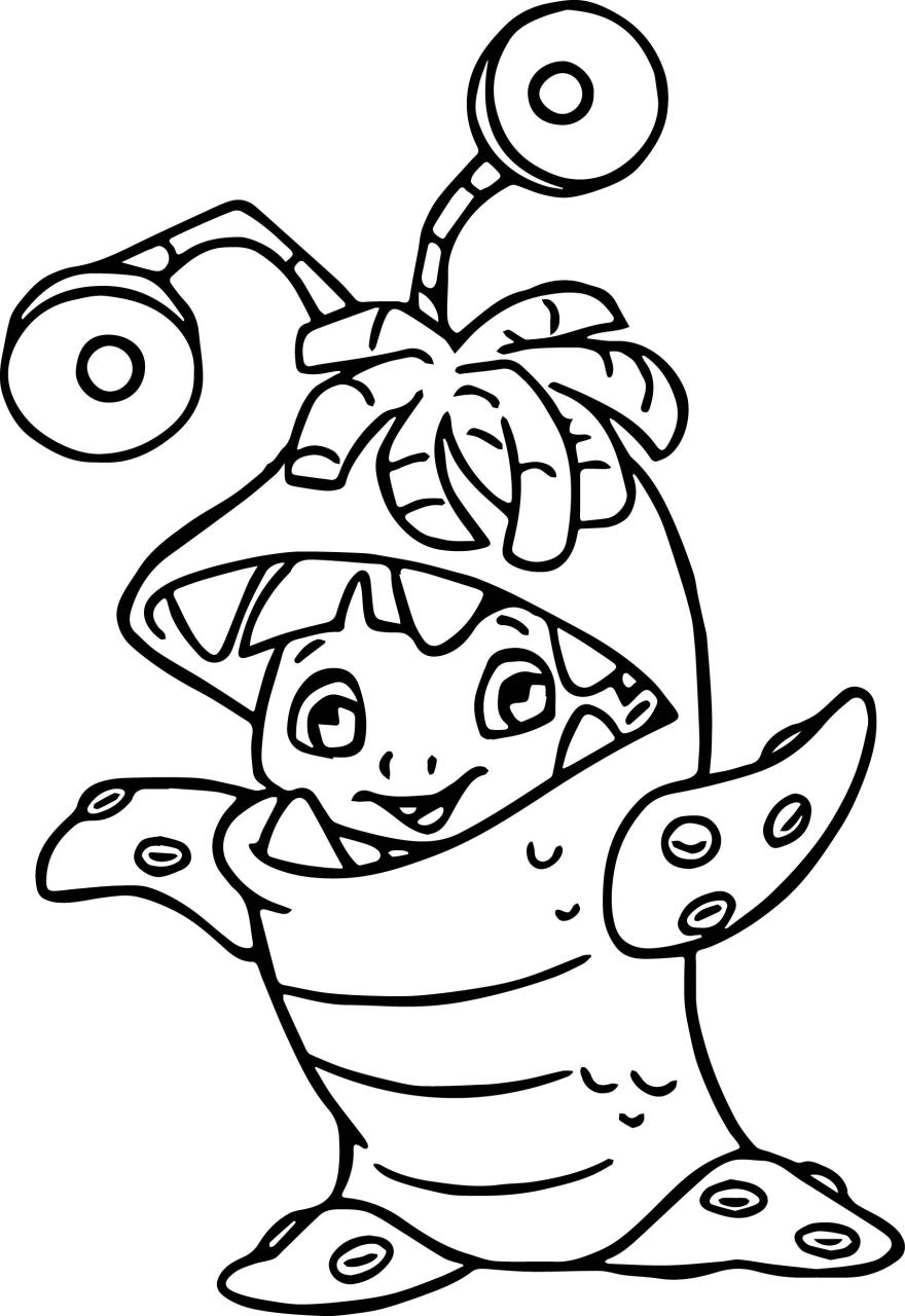 Monsters Inc Boo Coloring Pages at Free printable