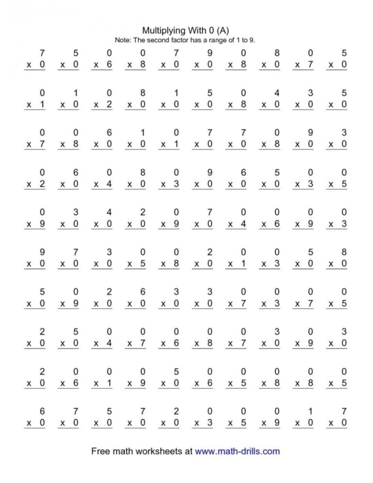 Free Printable Worksheets For Multiplication And Division