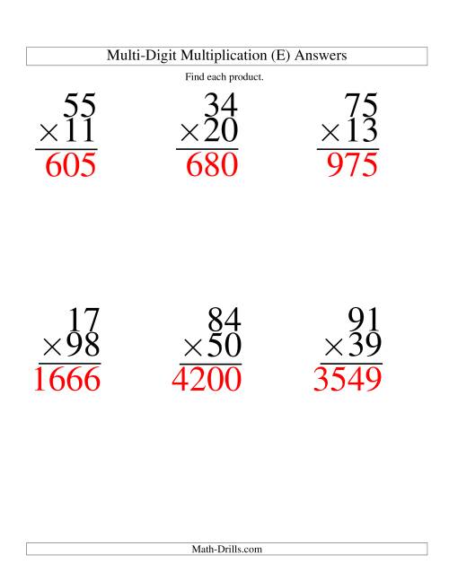 Double Digit Multiplication How To