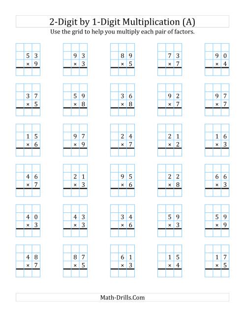 Two Digit By 2 Digit Multiplication Worksheets