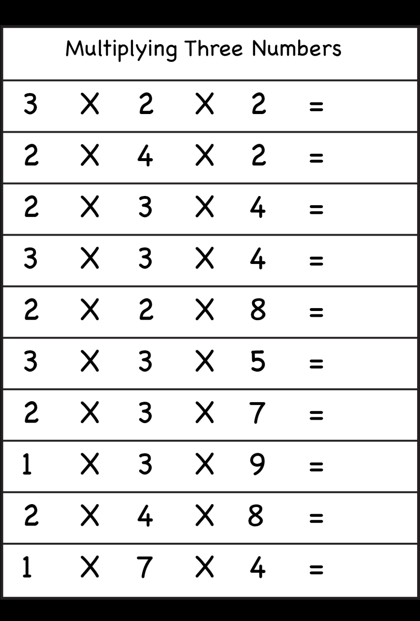 Multiplying 3 Digit By 2 Digit Numbers Worksheet