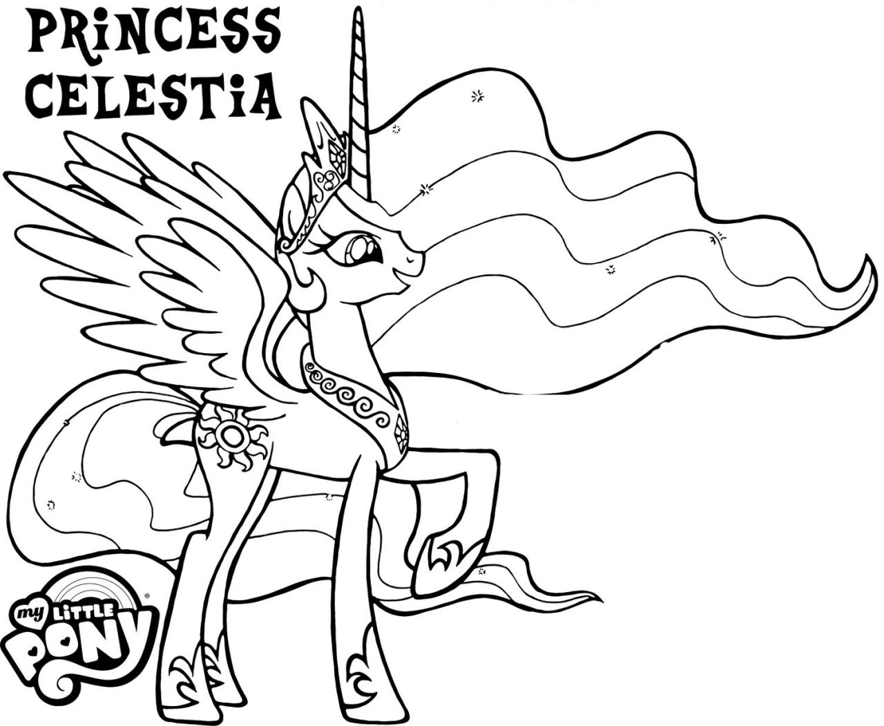 Celestia As A Filly Coloring Pages Coloring Pages