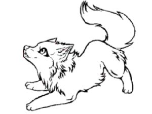 Chibi Wolf Coloring Page ClipArt Best