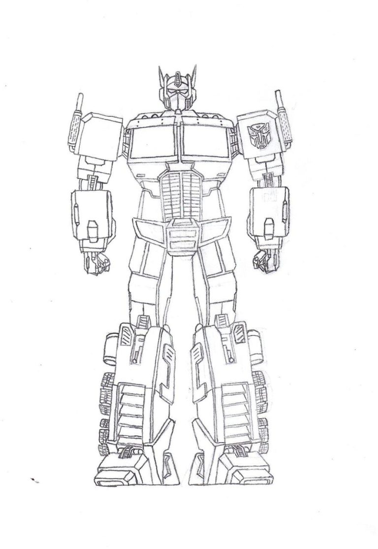 Transformers Coloring Pages Easy