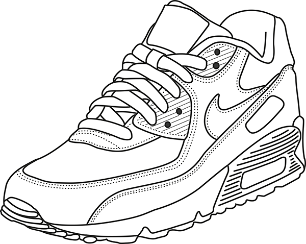 Coloring Page Of Nike Shoes