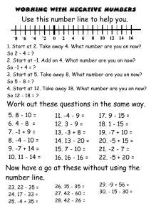 11 Best Images of Working With Negative Numbers Worksheet Adding