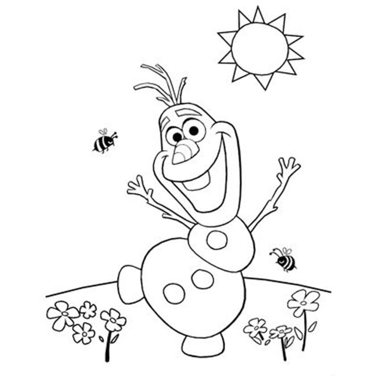 Olaf Colouring Pages Printable