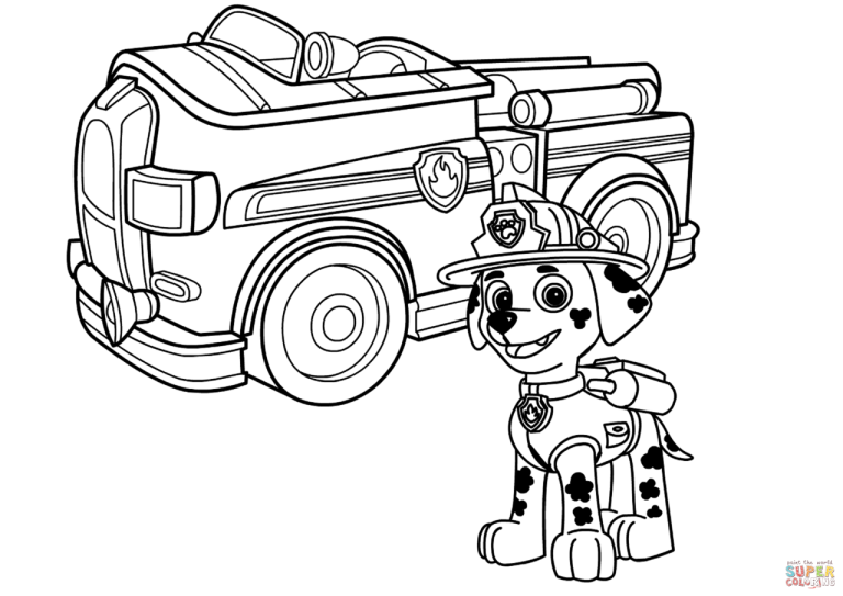 Coloring Pages Paw Patrol Marshall