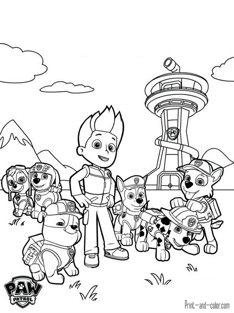 Coloring Pages Paw Patrol Movie