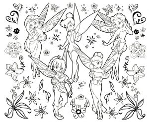 Tinkerbell And Friends Coloring Page Coloring Home