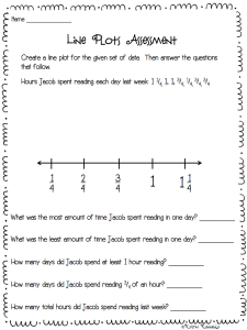 line plots with fractions 4th grade worksheets Worksheets Free Download