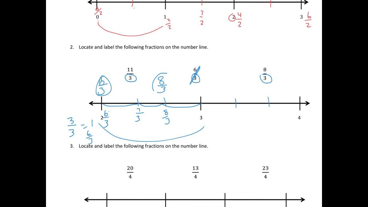 Fraction Location On Number Line Worksheet Answer Fraction Worksheets